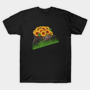 Sunflower Minimalist Retro Japanese Vintage Positive T-Shirt